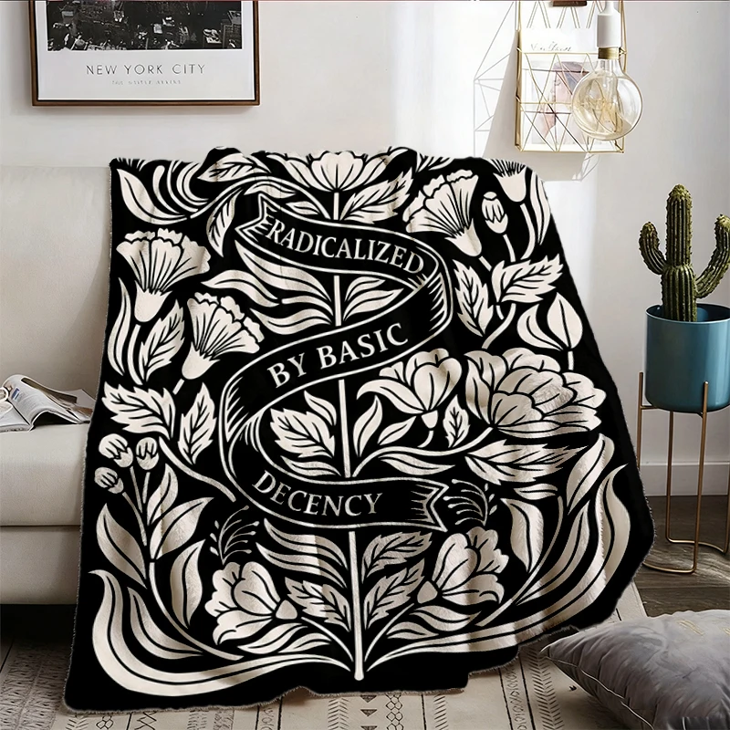 Radicalized by Basic Decency Flannel Blanket - Flannel Throw