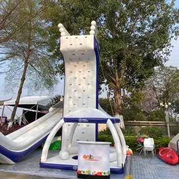 

Inflatable PVC T-shaped Climbing Wall with Customizable Size & Color 1-Year Warranty Outdoor Use Includes Pump & Repair Kit