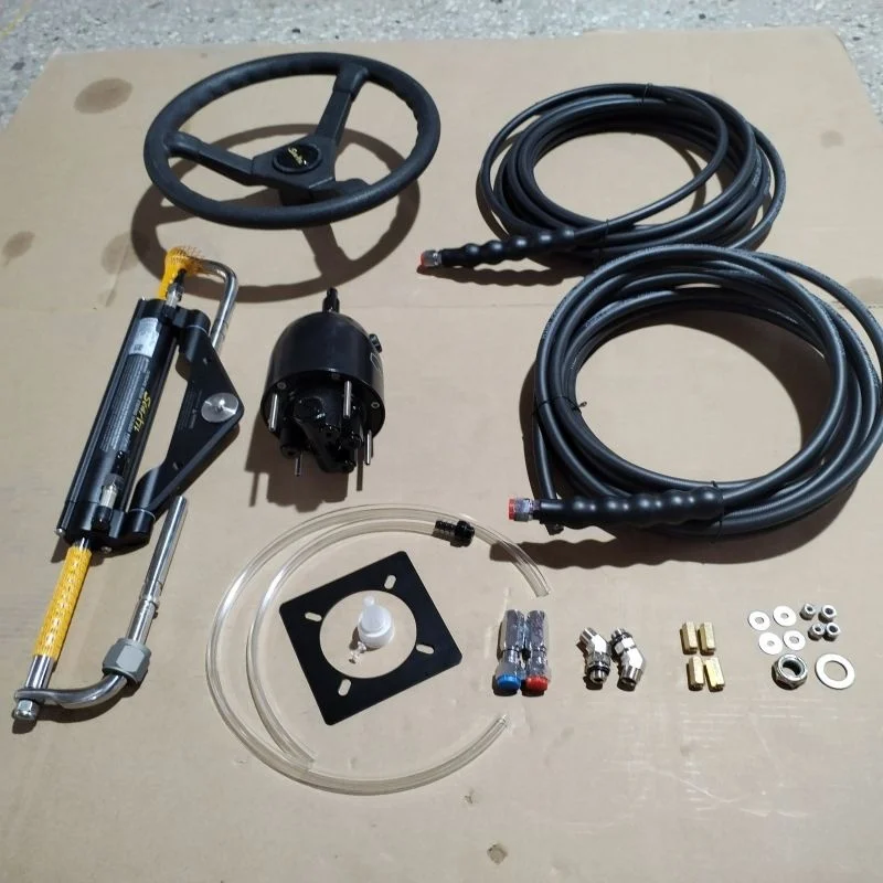 150HP Hydraulic Outboard Steering Kit Boat Marine System with Hydraulic Cylinder, Helm Pump , Hydraulic Steering Hose