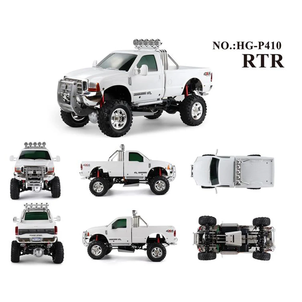 HG RC سيارة 2.4G 4WD شاحنة على الطرق الوعرة تسلق مركبة الراقية نموذج 1/10 رابتور P410 سرعة 30 كجم/ساعة التحكم عن بعد لعبة الكبار هدية