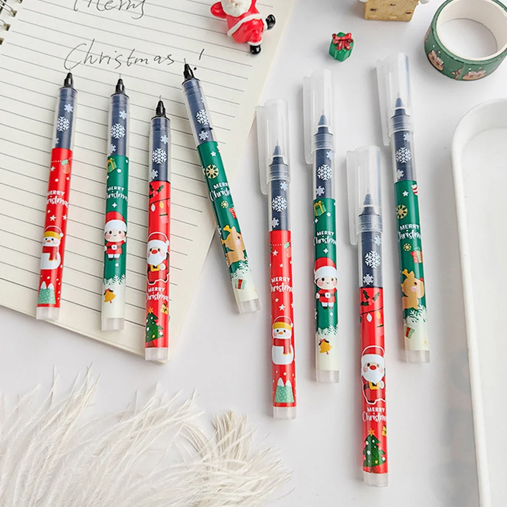 

12pcs Christmas Themed Gel Pens Smooth Writing Pens School Supplies Portable Creative Ink Pen For Students Lovely