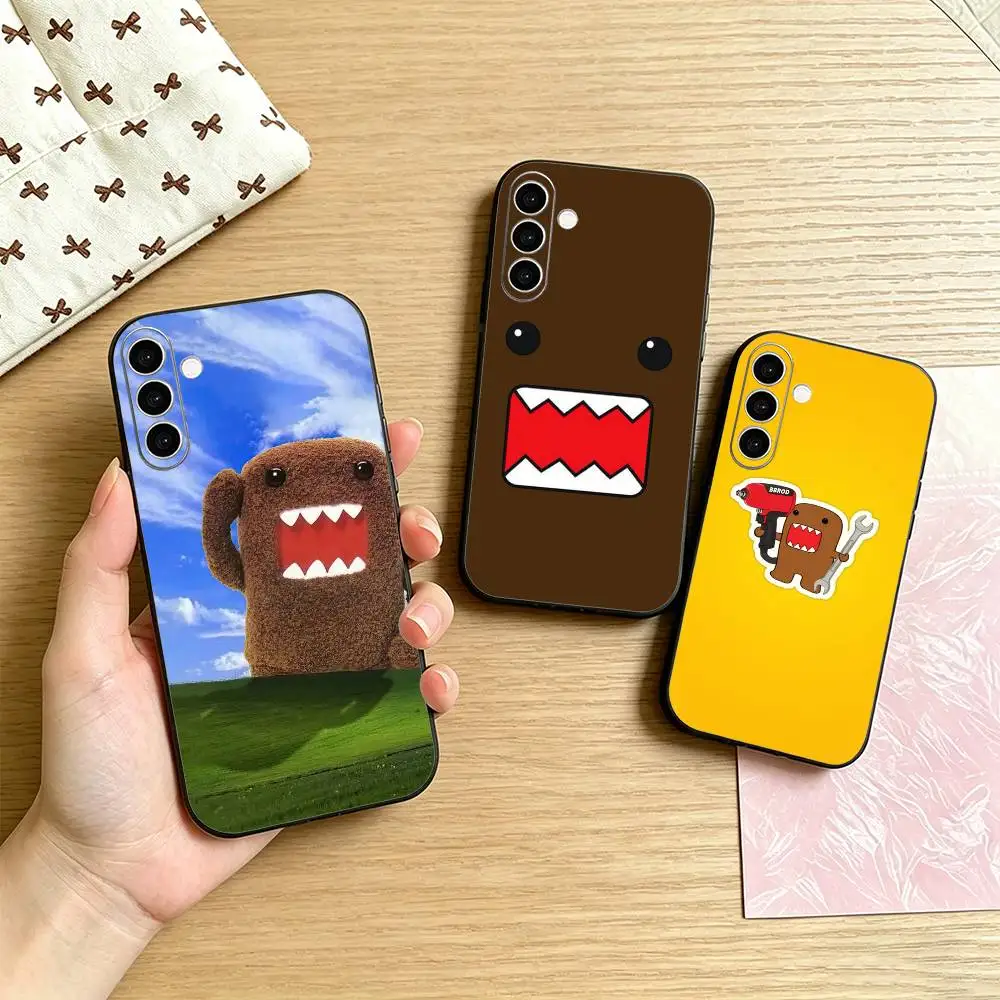 

Super cute Domo-kun Phone Case For Samsung Galaxy A73,A72,A71,A70,A53,A52,A51,Others Soft Black Cover