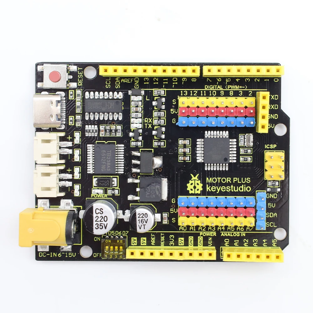 Keyestudio Motor PLUS Development Board For Arduino Robot  DC Motor Projects Compatible With Arduino UNOR3