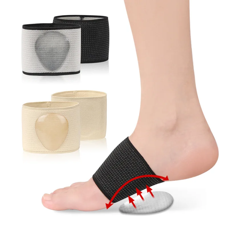 Flat Foot Arch Support Pads For Men And Women Soft Shock-Absorbing Elastic Arch Insoles Foot Protection Pads