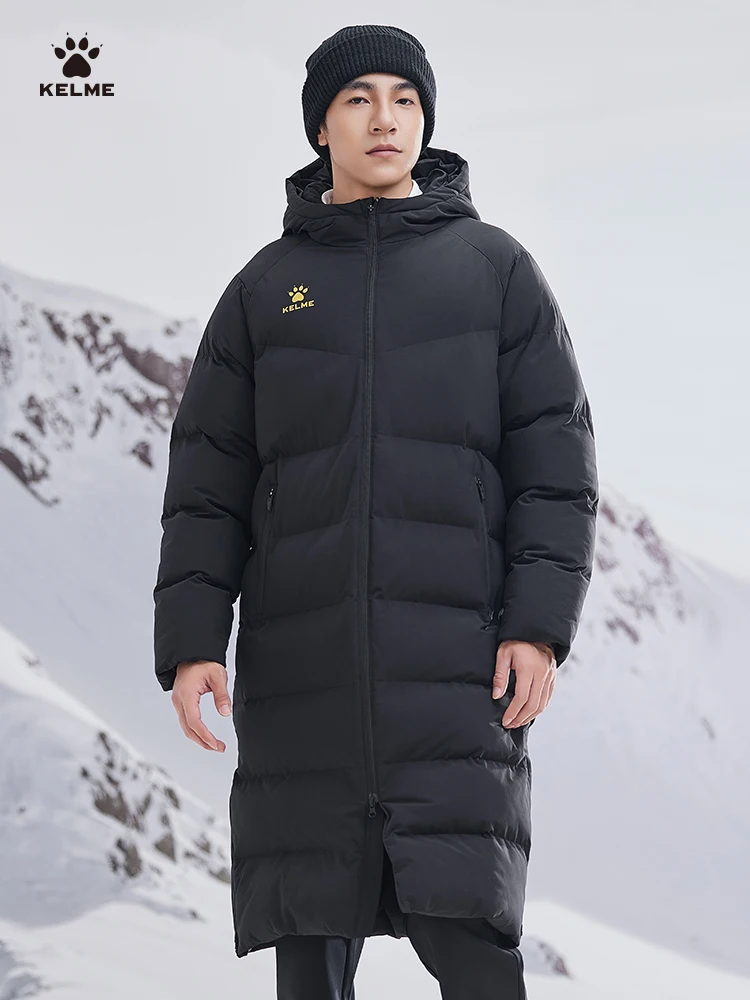 

Kelme Long Cotton Jacket Men's Winter China Expedition Series Football Sports Cotton Jacket Outdoor Warm And Windproof Jacket