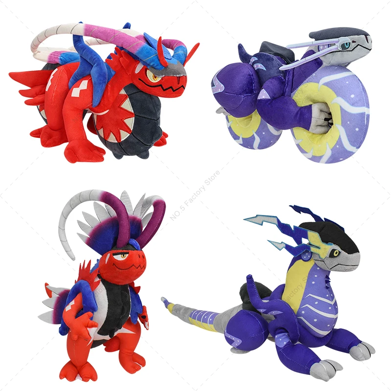 Pokemon Plush Toy Scarlet and Violet Koraidon Miraidon Stuffed Animal Toy Anime Pocket Monsters Peluche Doll Xmas Gifts