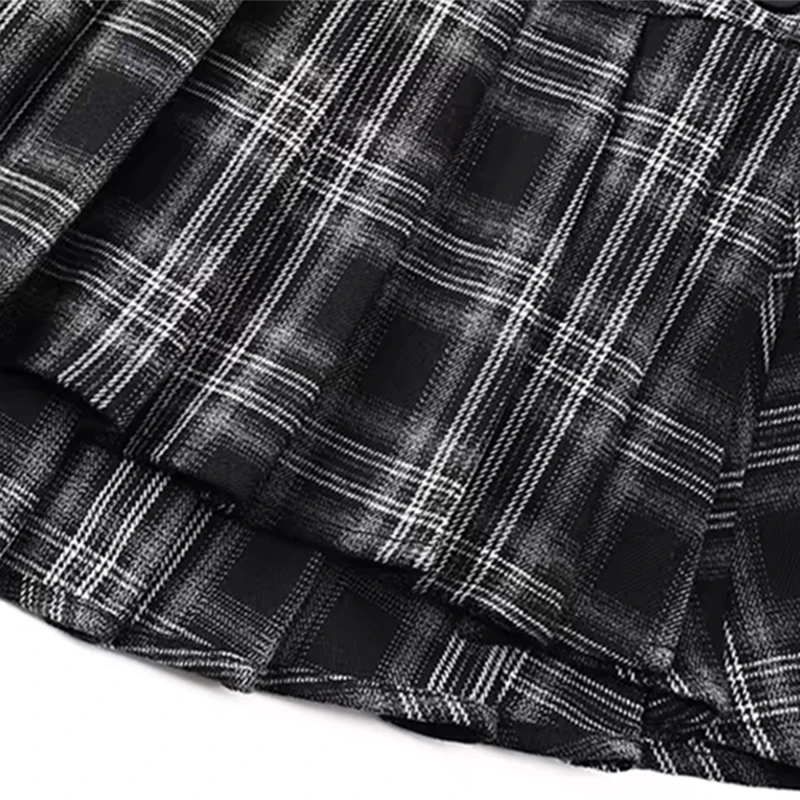 Vintage Plaid Mini Skirt Women Y2k Japanese Sexy Low Waist Pleated Short Skirts Summer Preppy Jk Korean All Match A Line Faldas