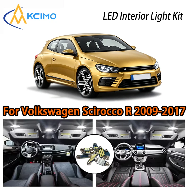 

For Volkswagen Scirocco R 2009-2017 LED Interior Lights, Super Bright Two Colors Choice, Easy Install Car Lamp Kit