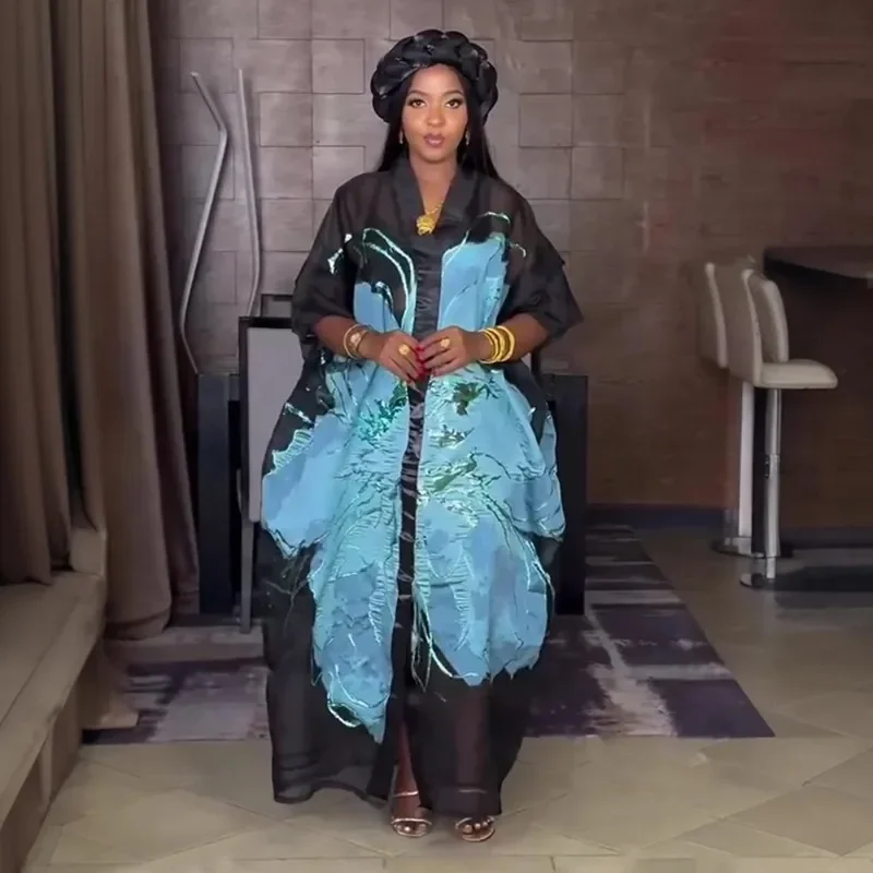 Plus Size African Dresses for Women Traditional Africa Clothing Dashiki Ankara Outfits Gown Abayas Muslim Kaftan Maxi Long Dress