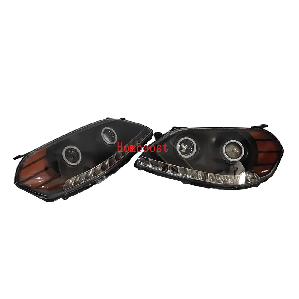 A Pair Car Modified Black LED Headlights Daytime Running Light Far and Near Lamp  For Toyota  MARK GX110 JZX110 2003 2004