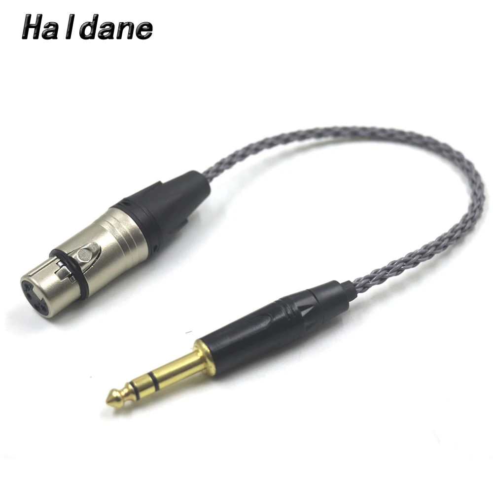 Haldane GrayJelly 1/4 6.35mm TRS Male to 4pin XLR Balanced Female Audio Adapter Cable 6.5mm M to 4PIN-XLR F Cable