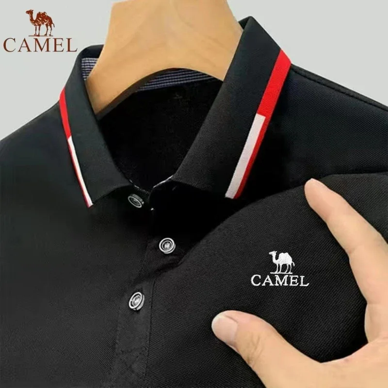 Nueva camiseta Polo bordada de marca de verano para hombre, camiseta de manga corta informal cómoda y transpirable de alta calidad a la moda