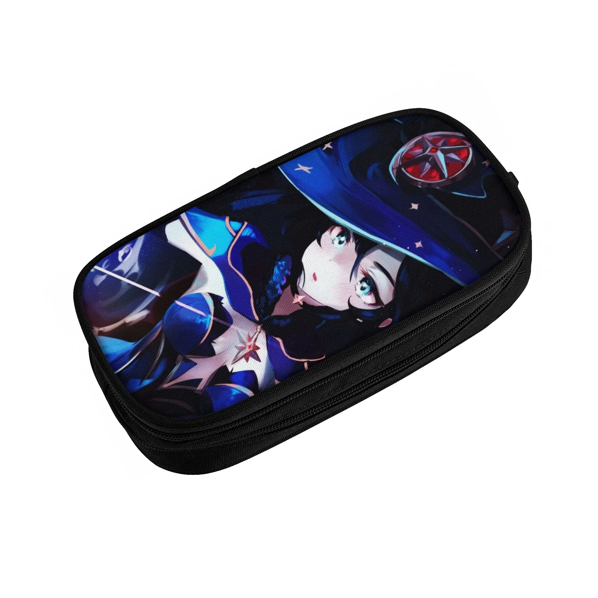 Cute Anime Genshin Impact Pencil Cases for Boys Girls Manga Kawaii  Large Storage Pen Bag Box School Supplies