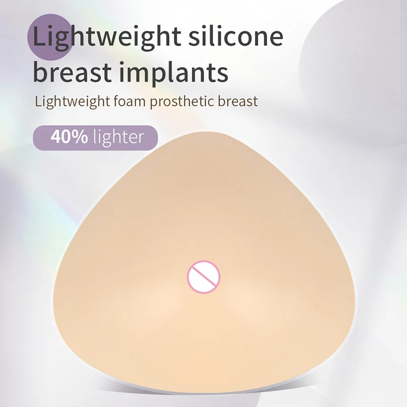 LERVANLA QSB Triangular Silicone Prosthesis Lightweight Prosthesis  Suitable for Breast Cancer Female Mastectomy 125-445g/Pc