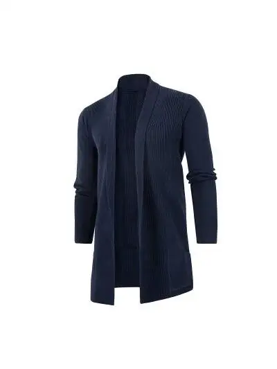 

Осенняя новинка: Корейский мужской приталенный вязаный кардиган с длинным рукавом, повседневный свитер в городском стиле из смесового хлопка