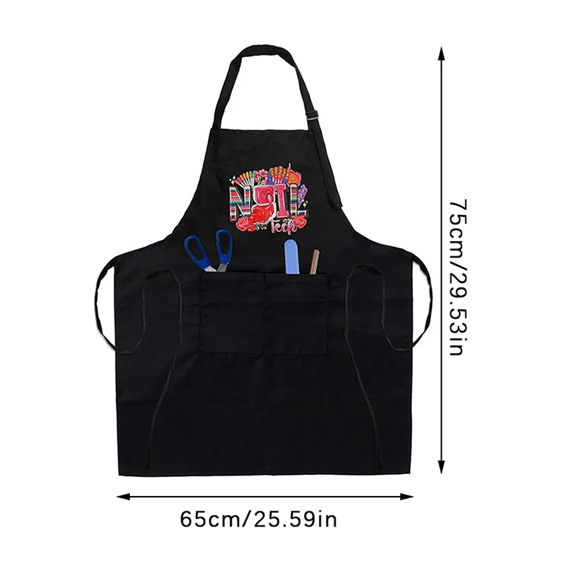 Nagellack Druck Schönheit Küche Frauen Schürze Haushalt Reinigung Pinafore Salon Hause Kochen Backen Maniküre Arbeit Kleidung