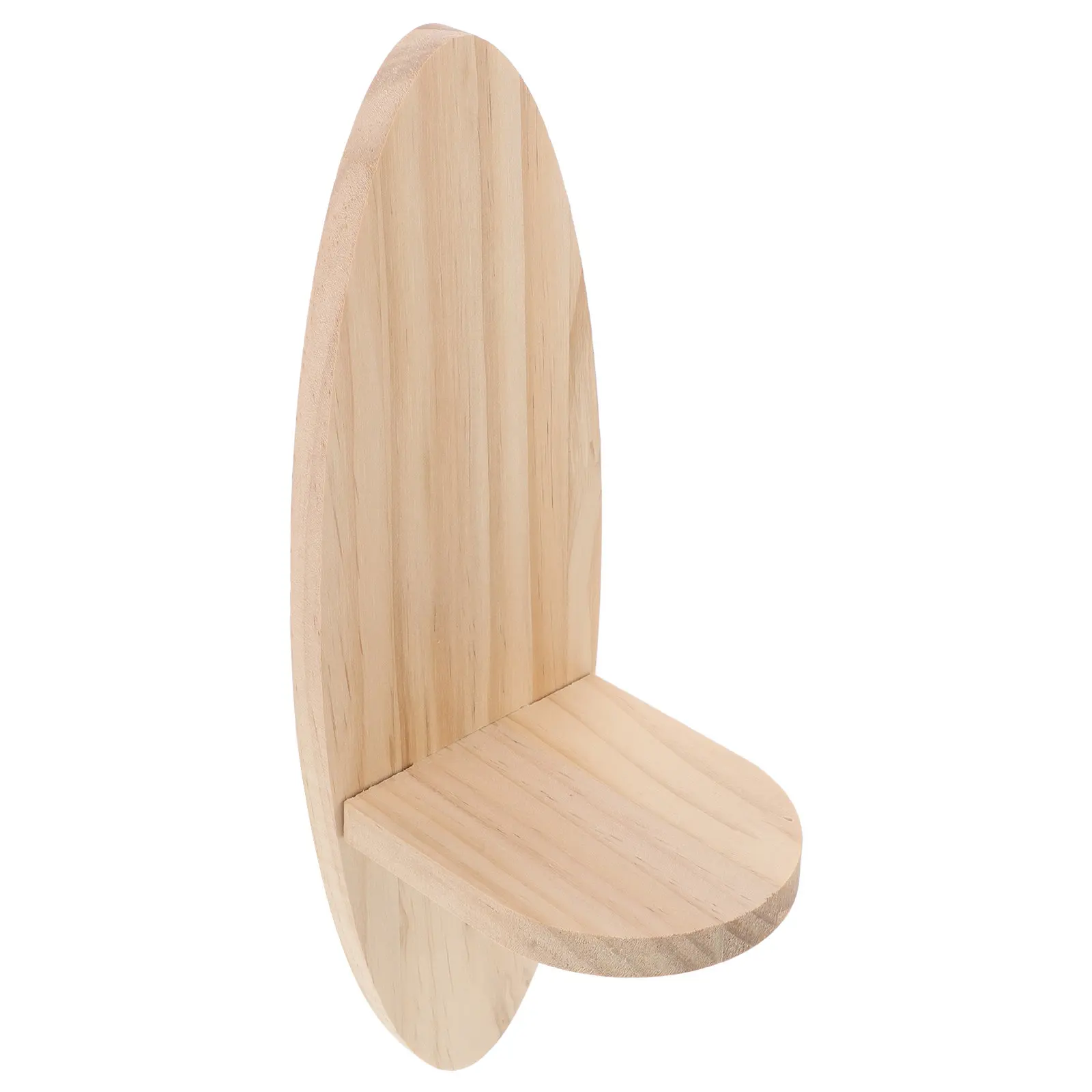 Oval Wooden Wall Shelf Solid Wood Floating Shelf Unique Irregular Shape Rustic Modern Decorative Display Unit for Bedroom Living