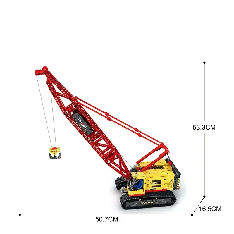 1322PCS Crawler Construction Vehicle MOC Model Building Blocks City Engineering Crane RC Car Assemble Bricks Toys Gift For Kids
