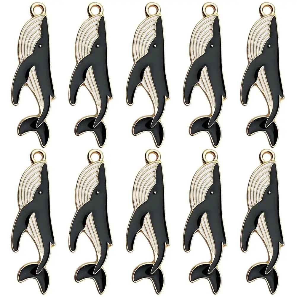 

10 Pcs Cartoon Whale Keychain Alloy Creative Party Ring Hangings Jewelry Making Pendants Lovely Charms Accessories Necklace