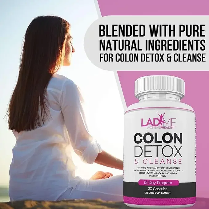 Pure Colon Cleanse & Detox 15 Day Program - Herbal Laxative for Constipation with Psyllium Husk & Senna - Women\'s Colon Cleanser