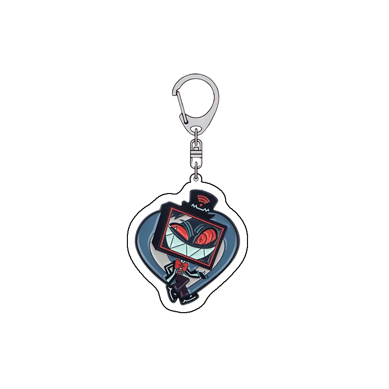 Hazbin Hotel Acrylic Keychain 6cm Charlie Vaggie Alastor Vox Set Anime Game Accessories Bag Charm Pendant New Year Gift