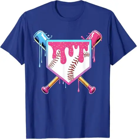 Baseball Ice Cream Dripping Baseball Home Plate Drip T-Shirt Baseball-Drip for Boys Softball Graphic Outfit Awesome Saying Tee image 3