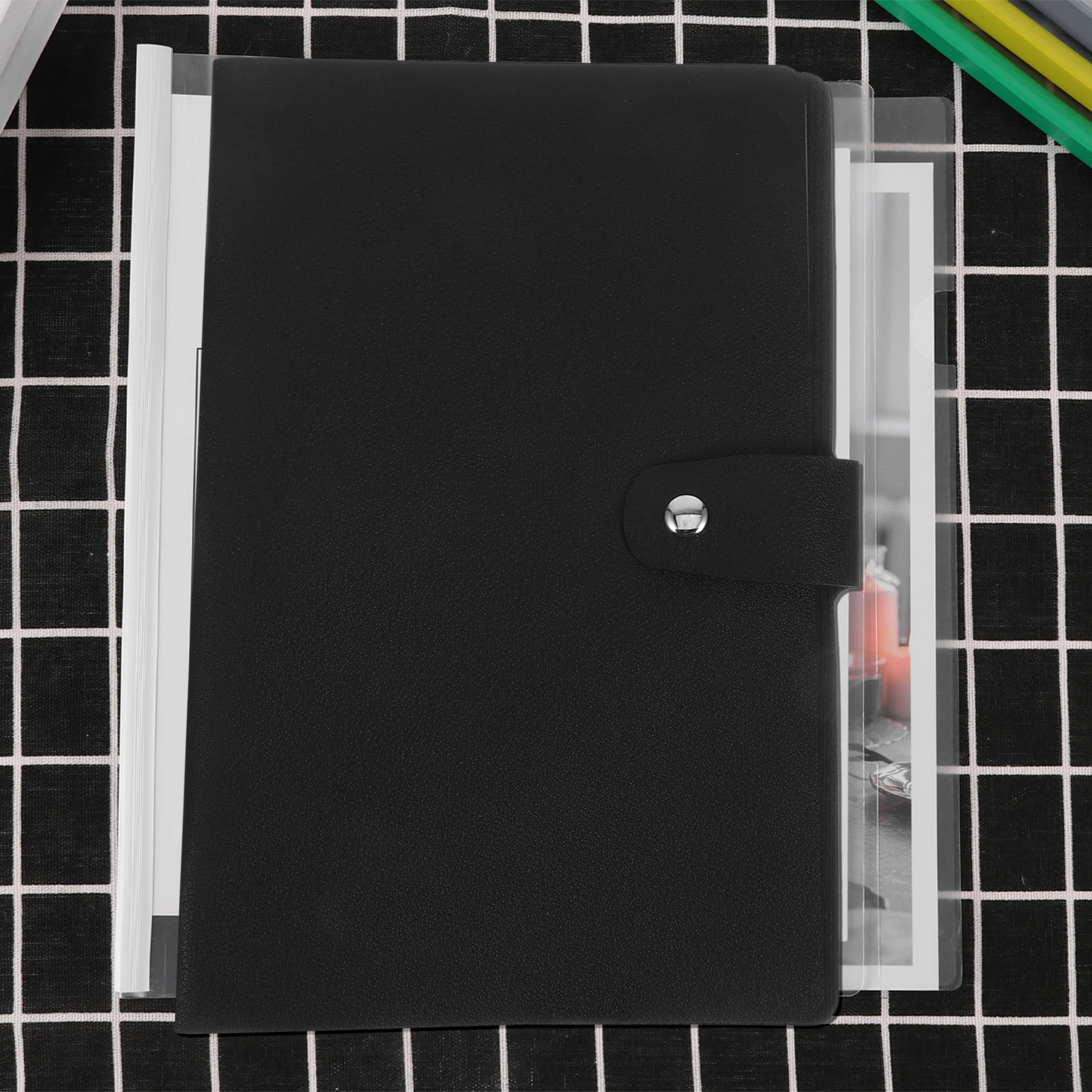 

1pc Bill Storage for Documents with PU PVC Easy Convenient Invoice Book to Use Office Supply File Folder Organizer