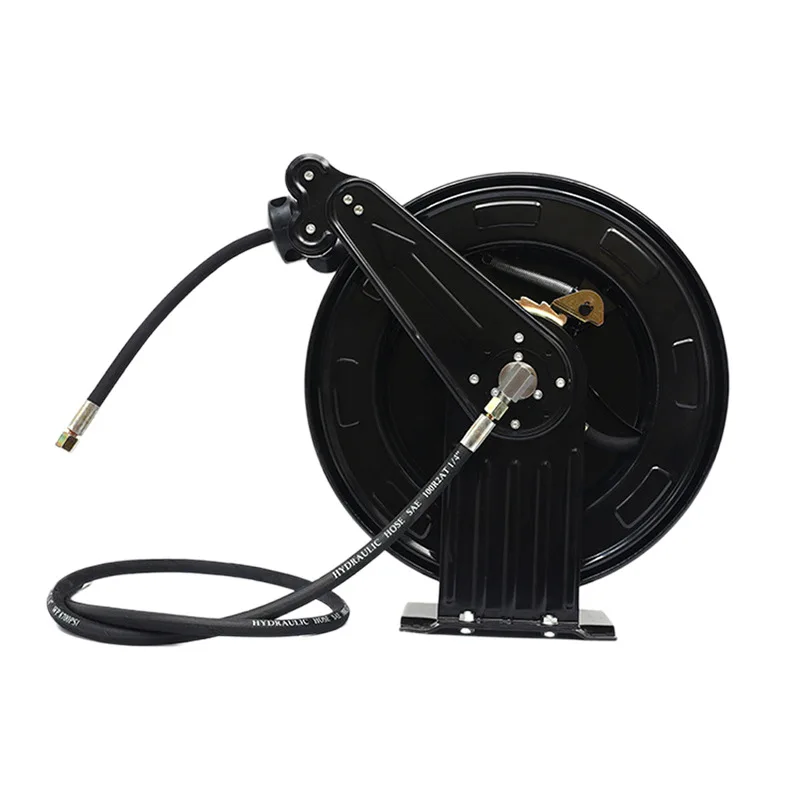 Hose Reels Steel Retractable Air Hose Reel Wall Mounted Heavy-duty Dual Arm Stainless Steel Reel Cleaning Car Maintenance