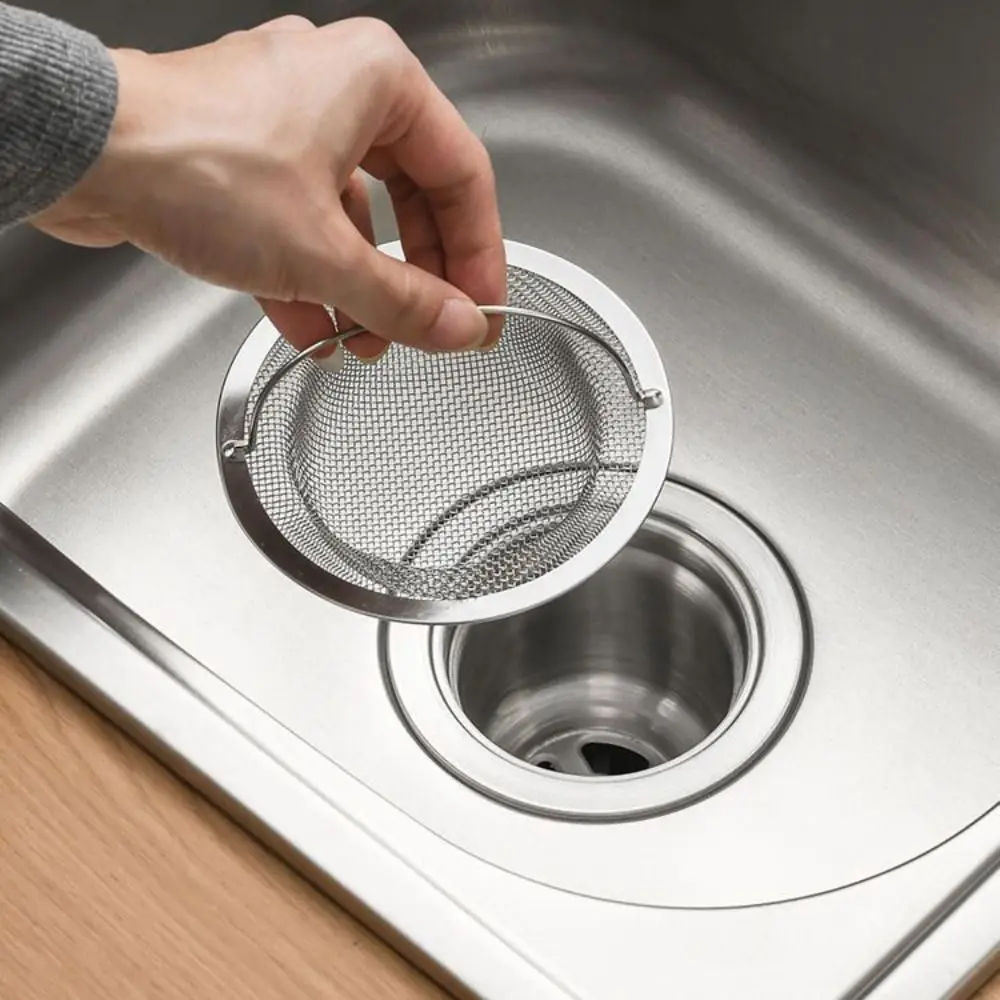 

1/2/3-Piece Stainless Steel Sink Strainer 4.4" Diameter Rust-Resistant Drain Strainer Heavy Duty With Handle Sink Stopper