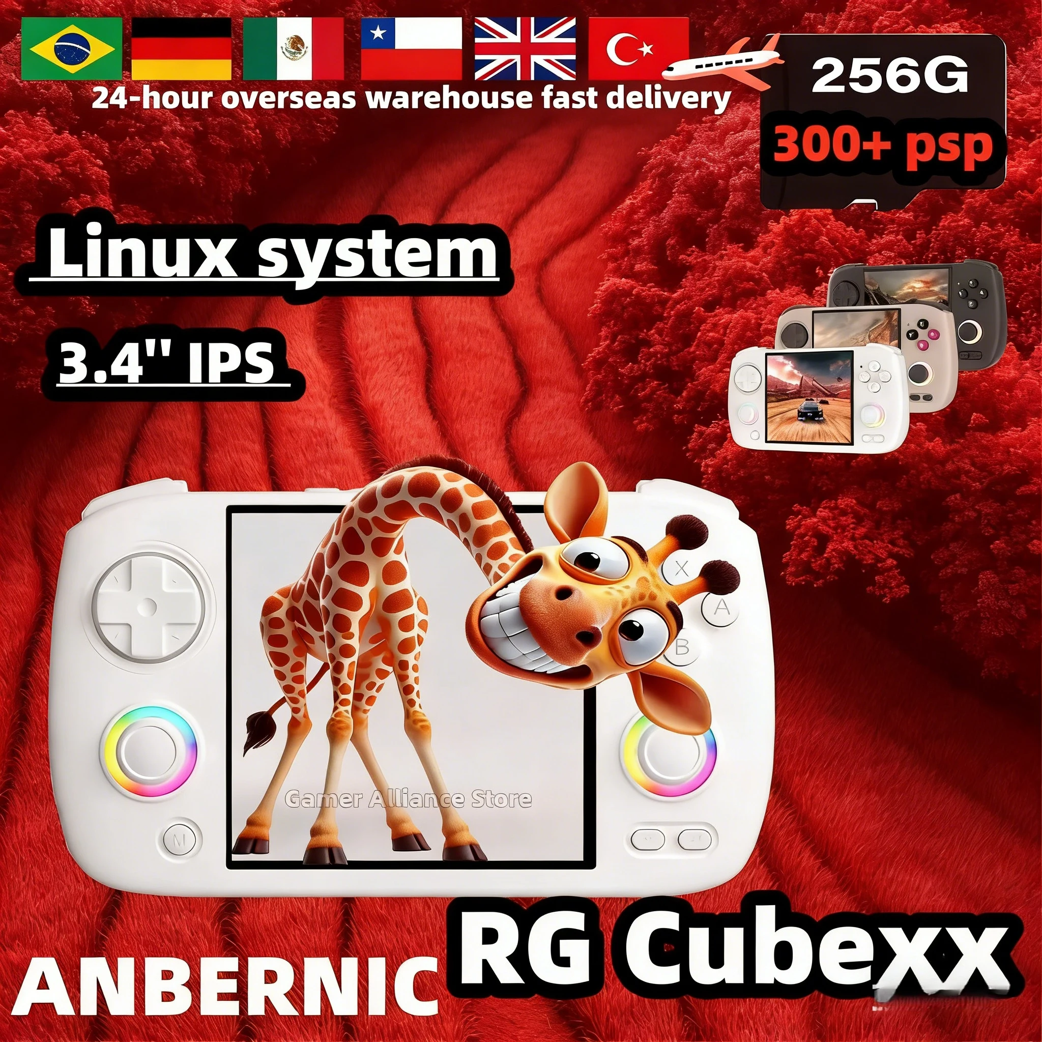 

Портативная игровая консоль ANBERNIC RGCubeXX с поддержкой Linux, RGB-джойстиком, Wi-Fi и подключением к HD-телевизору