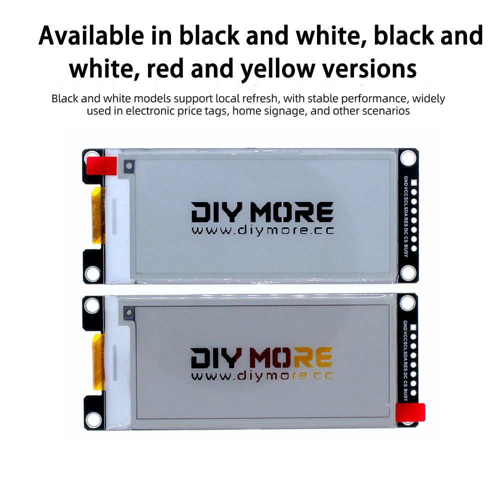 2,9 Zoll E-Paper-Displaymodul 296x128 SPI SSD1680Z E-Ink-Bildschirm Ultra-Niedriger Stromverbrauch DC 2,2–3,7V Farb-E-Ink-Display für DIY IoT – Detail 9