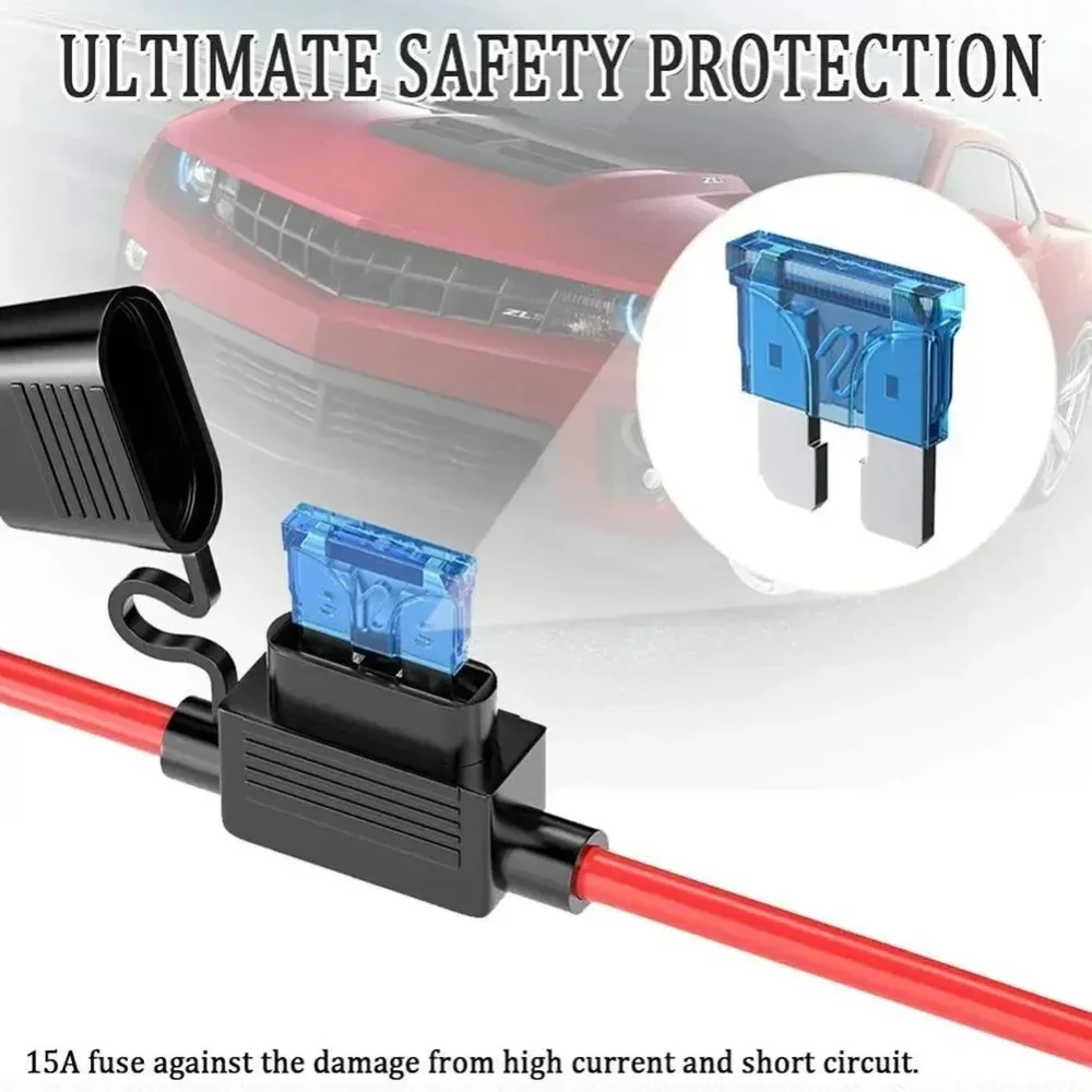 12V Quick Release SAE Cable with Fuse Terminal Multi-purpose Connector Battery Charger Extension Adapter Wire 16AWG Auto Parts