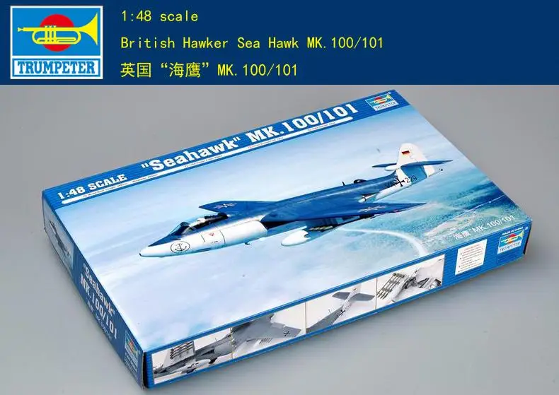 

Trumpeter 02827 1/48 Hawker Sea Hawk Mk.100/101 Plastic model kit