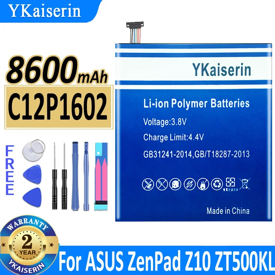 Imagem -03 - Ykaiserin-bateria com Número de Rastreamento C12p1601 C12p1602 Asus Zenpad 3s 10 Z10 Zt500kl