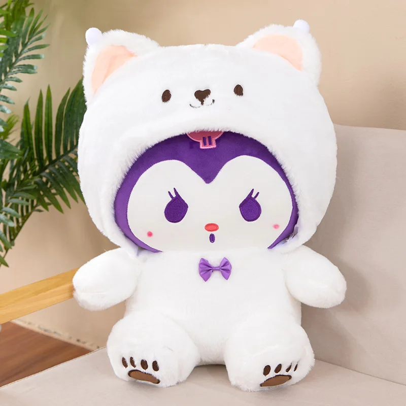 Изящная плюшевая кукла Hello Kitty Cinnamoroll Melody Kuromi, детская игрушка, подарок для девочек, плюшевая модель, домашний декор, диванная подушка, подушка