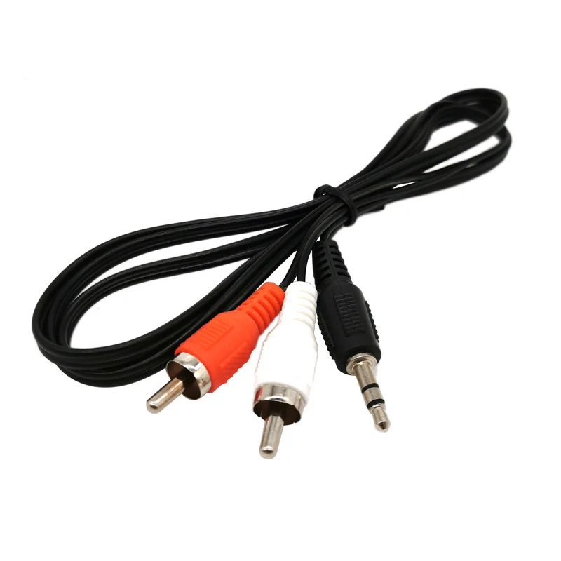 

1.2M 3.5mm Jack to 2 RCA Audio Cables Stereo 3.5 mm Male to RCA Male Coaxial Aux Cable For Laptop TV DVD Amplifier Mp3 Speakers