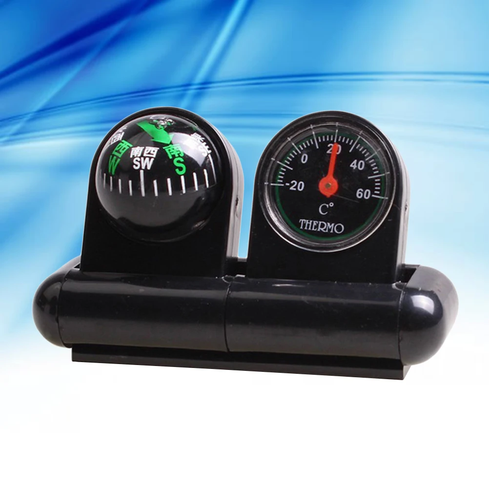 

Dual Car Thermometer Dashboard Compass Auto Vehicle Office Travel Outdoor Activities Temperature Direction