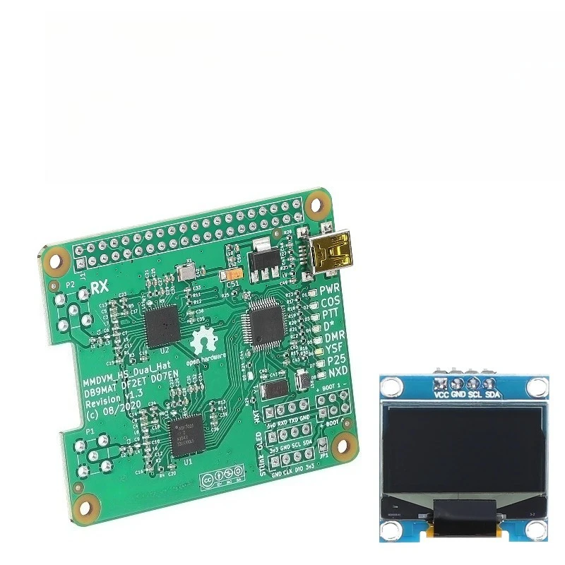 لوحة نقطة اتصال مزدوجة MMDVM مع شاشة OLED تدعم وحدة التتابع الصغيرة DMR P25 D Star تدعم UHF VHF لـ Raspberry Pi
