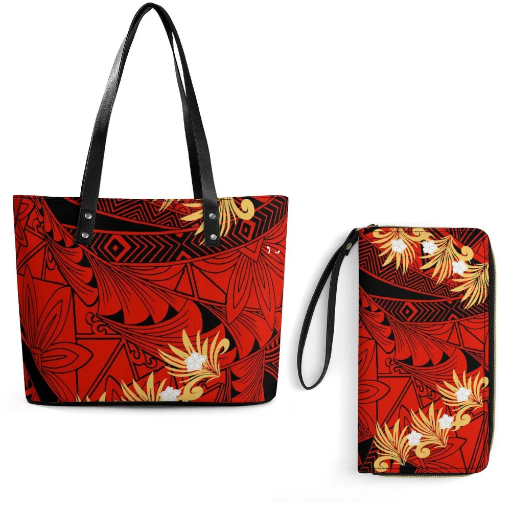 

Polynesian Style Large Capacity Handbags Travel Womens Casual Design Custom Pattern Tote Bags Fashion