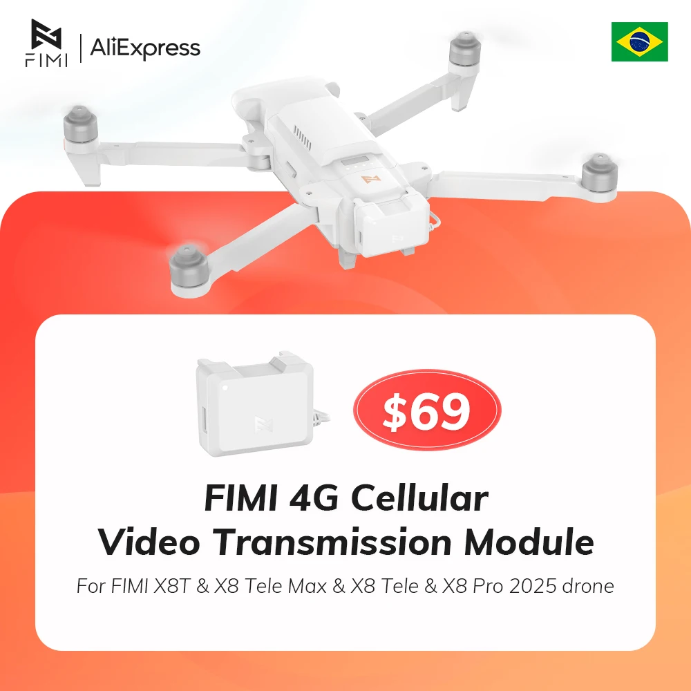 FIMI 4G Cellular Transmission Module Original Drone Suit for FIMI X8 Tele Max & X8T & X8 Pro 2025 Drone. Nano-SIM Card Interface