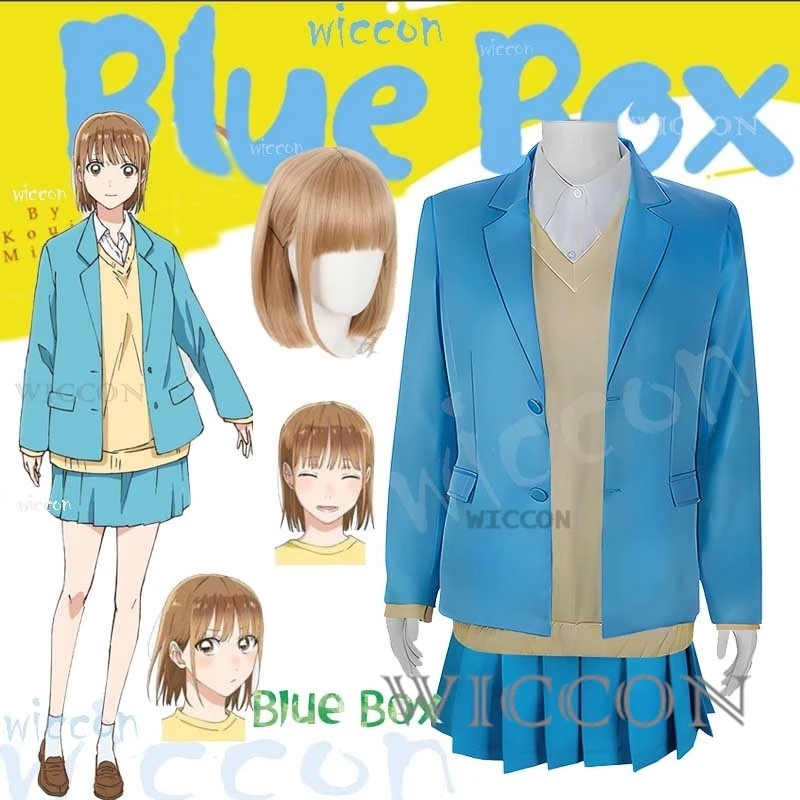 Chinatsu Kano Cosplay Blue Box Cosplay Costume Wig Girls Halloween Party Comic-con 2024 New Eimei Senior High JK Uniforms Women