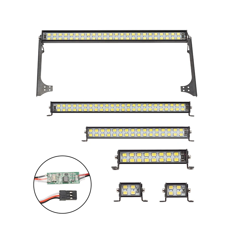 RC Car Roof Lamp 24 36 LED Light Bar for 1/10 RC Crawler Axial SCX10 90046/47 90060 SCX24 Jeep Wrangler D90 Rubicon Body