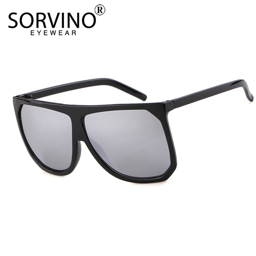 SORVINO Square Sunglasses Women 2024 Vintage Brand Oversized Flat Top Sun Glasses leopard Gradient Female Glasses Oculos UV400