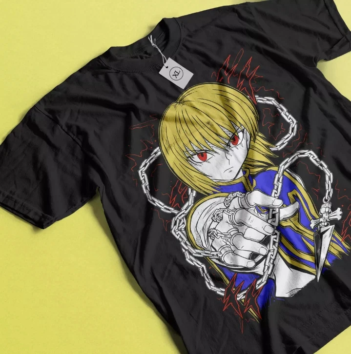 

Летняя футболка Kurapika Футболка Hisoka Gon Hunter X Hunter Manga HXH Аниме Подарочная рубашка Все размеры Дышащая персонализированная свободная