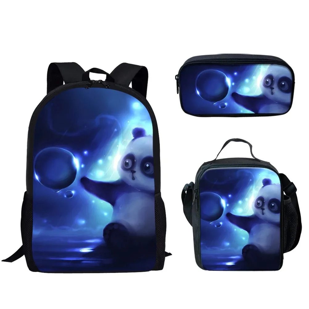 

Panda 3d Printing Backpack for Student, School Backpack, Laptop, Lunch, Pencil Case, Popular, New, 3pcs/set