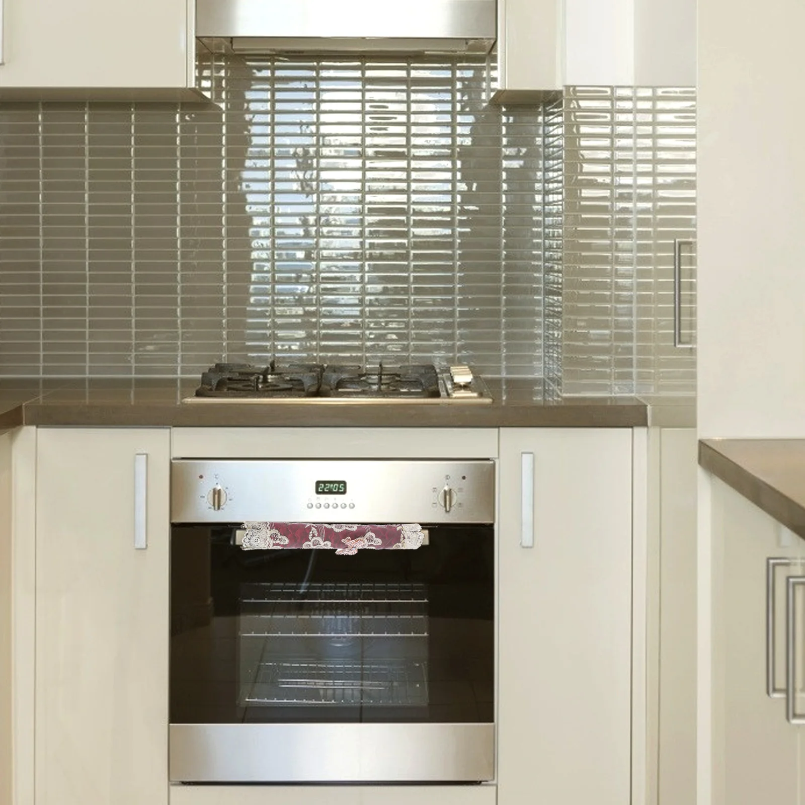 

2Pcs Door Handle Covers Premium Washable Lace Protectors for Fridge Microwave Oven Cabinet Dishwasher Handles Stain Resistant