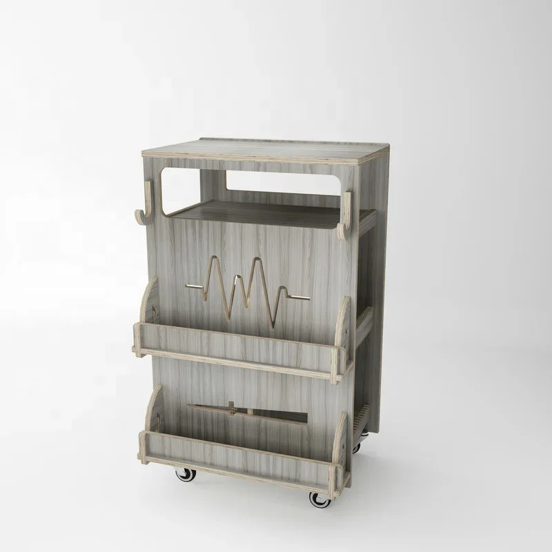 ステーション合板製リビングルーム収納CDラック本棚多機能収納キャビネットガビネテ