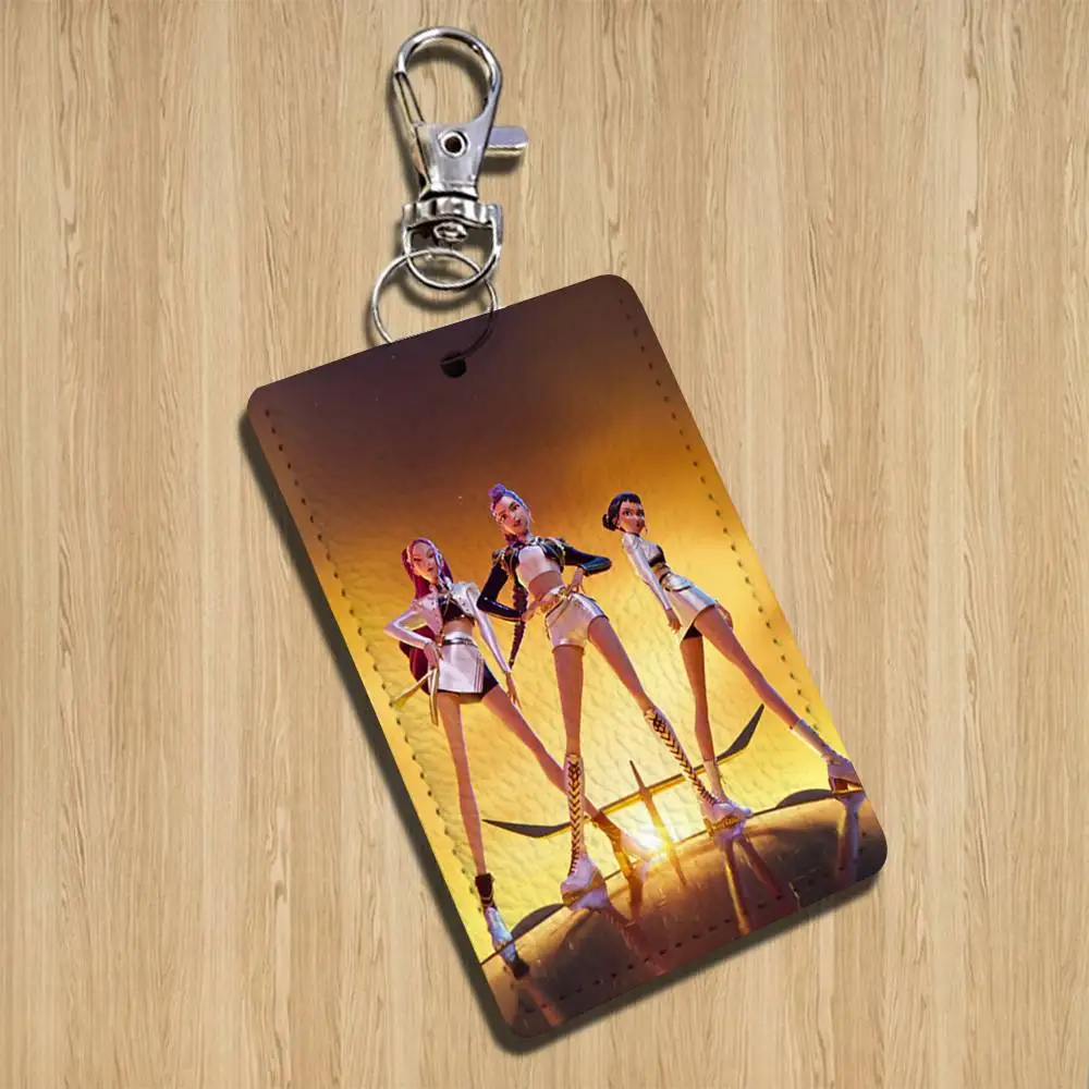 R-Rumi j-Jinu شيطان الصيادين الكرتون المغني أنيمي بطاقة المفاتيح موضة قلادة حقيبة معرف بطاقة الباب حافظة حافلة بطاقة لطيف الكبار