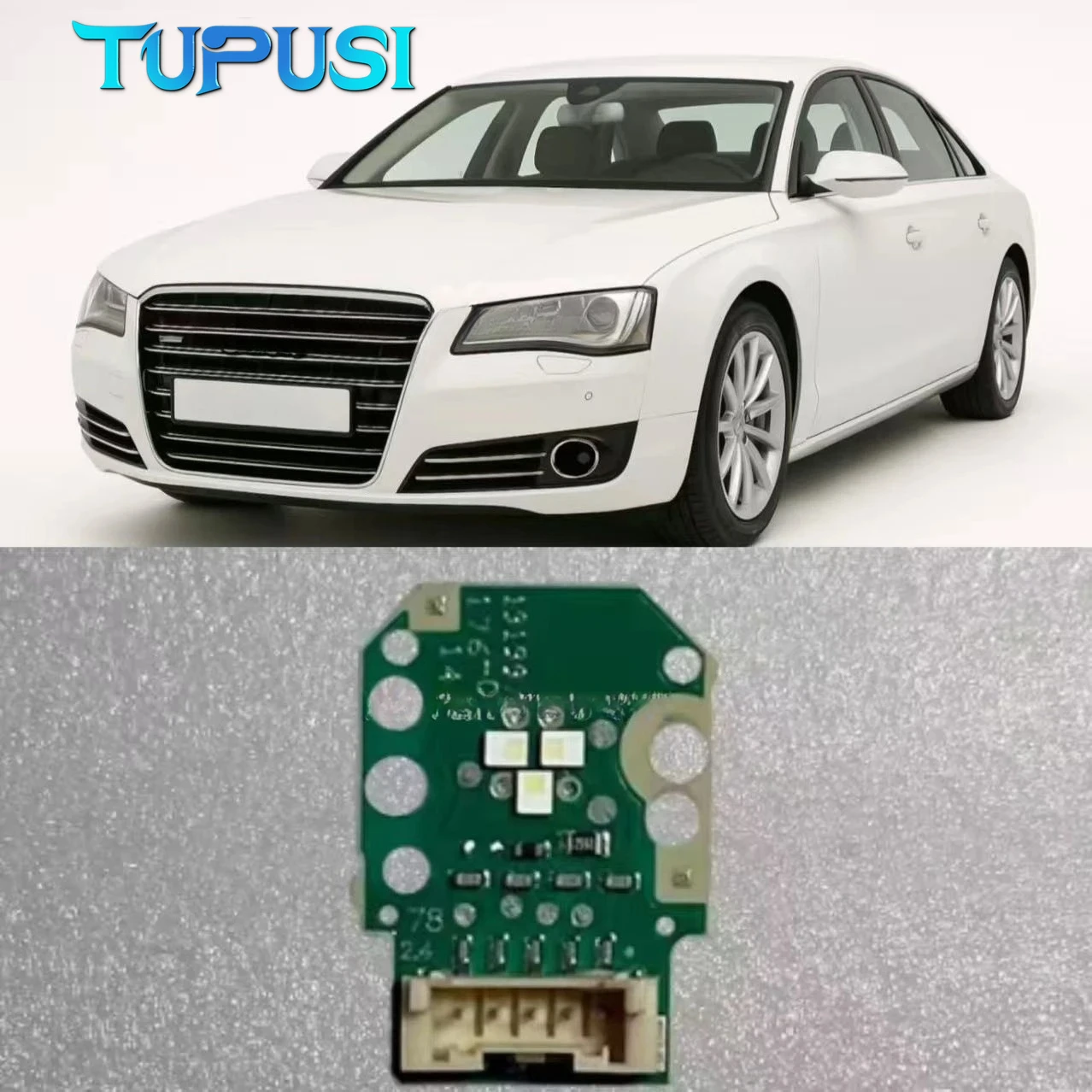

White LED DRL Boards for Audi A6L C7 2016 2017 2018 Daytime Running Lights Yellow Angel Eye Ballast Chip