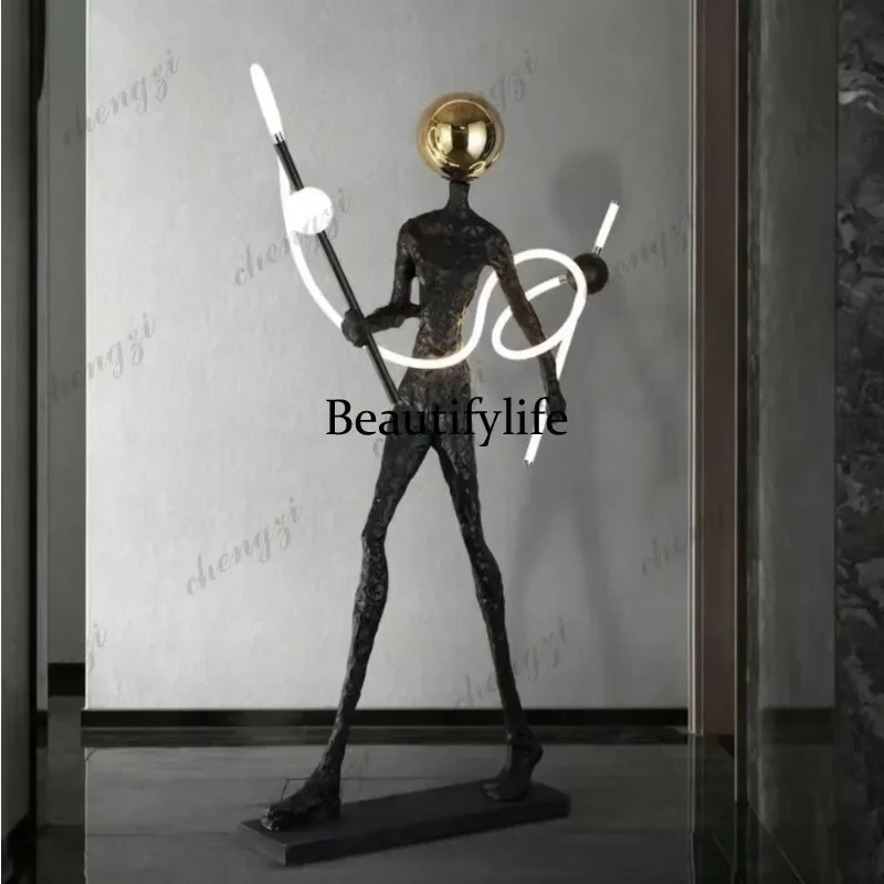 L181  Modern abstract figure sculpture landing, ornaments Hotel sales office Commercial space soft lighting